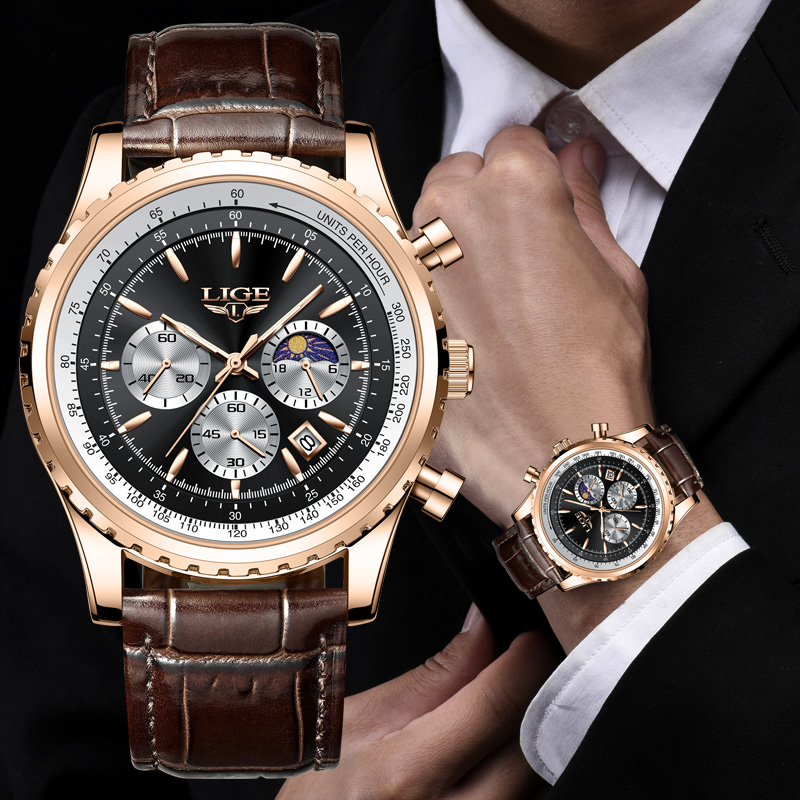 Luxury Watch Collection Box - New Fashion Mens Watches LIGE Top