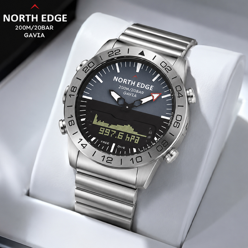 Compass Watch Luxury - NORTH EDGE Men Dive Sports Digital