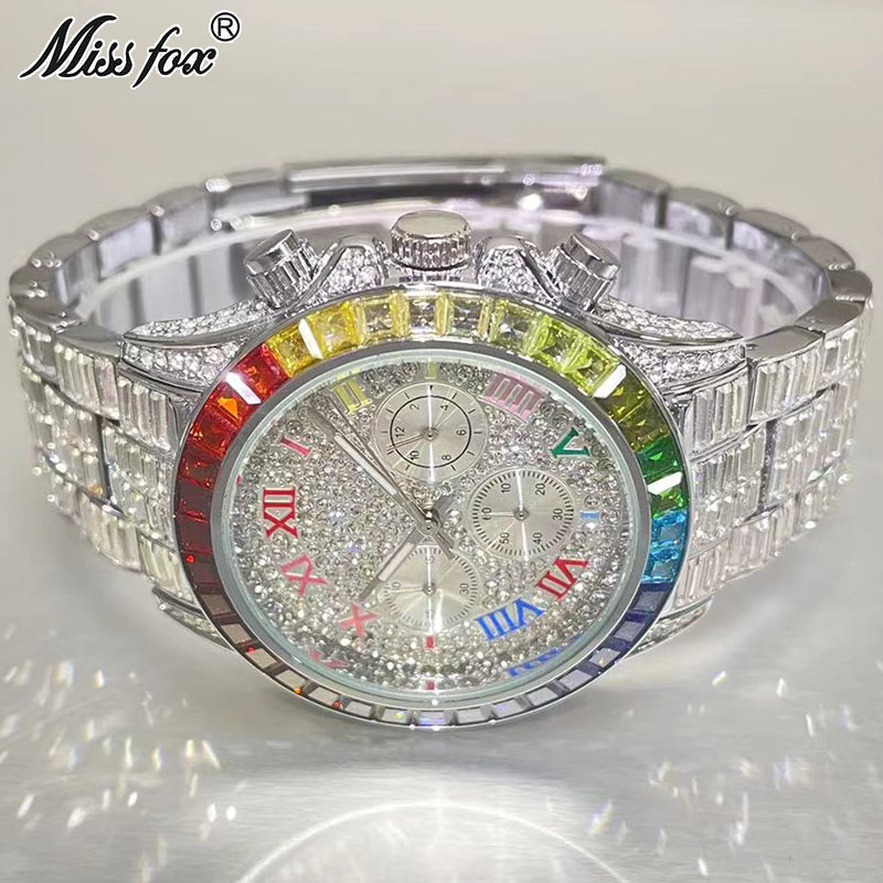 Luxury Watch News - MISSFOX Luxury Iced Watch For Men