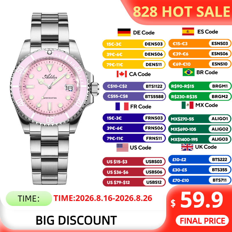 Luxury Watch Collection Box - ADDIES 36mm 50m Waterproof Women's Watches