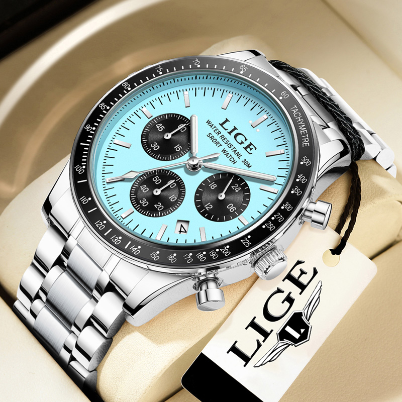 Luxury Watch Collection Box - LIGE Top Brand Luxury New Men