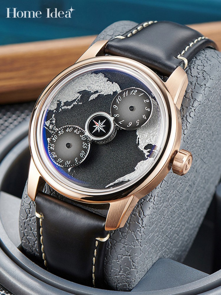 Compass Watch Luxury - Casual Men Work Blue Planet Fully