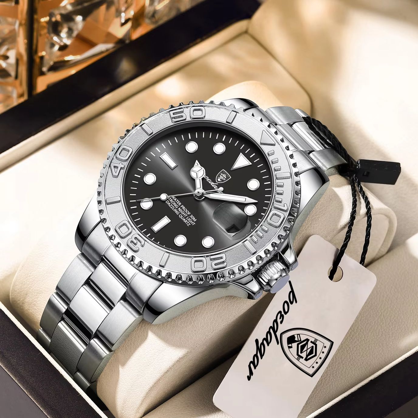 Luxury Watch News - POEDAGAR Luxury Classic Man Wristwatch Waterproof