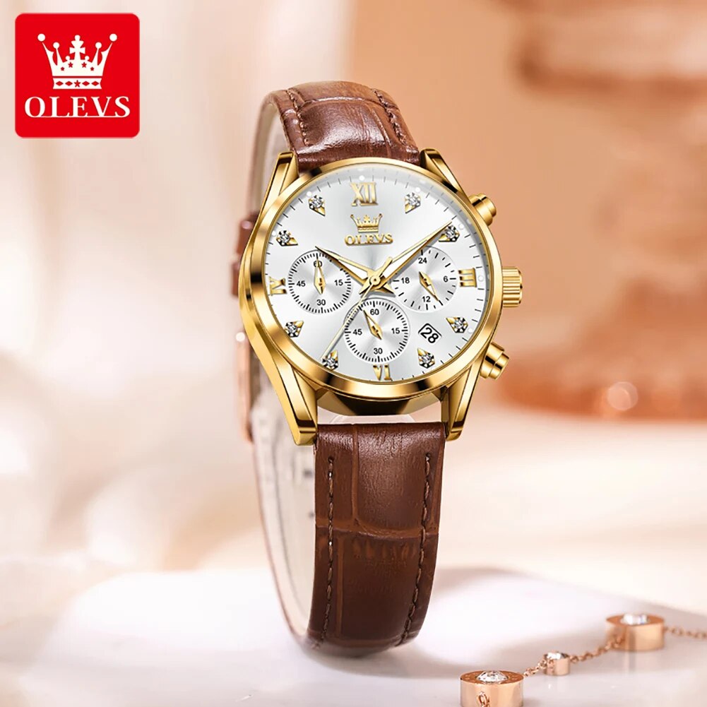 OLEVS 5523 Women's Watches Lea - Luxury Watch Cheap review and price