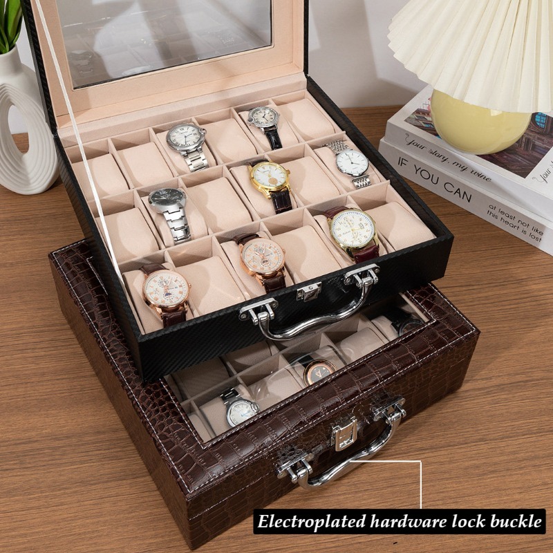 Retro Watch Storage Box Leathe - Luxury Watch Collection Box review and price