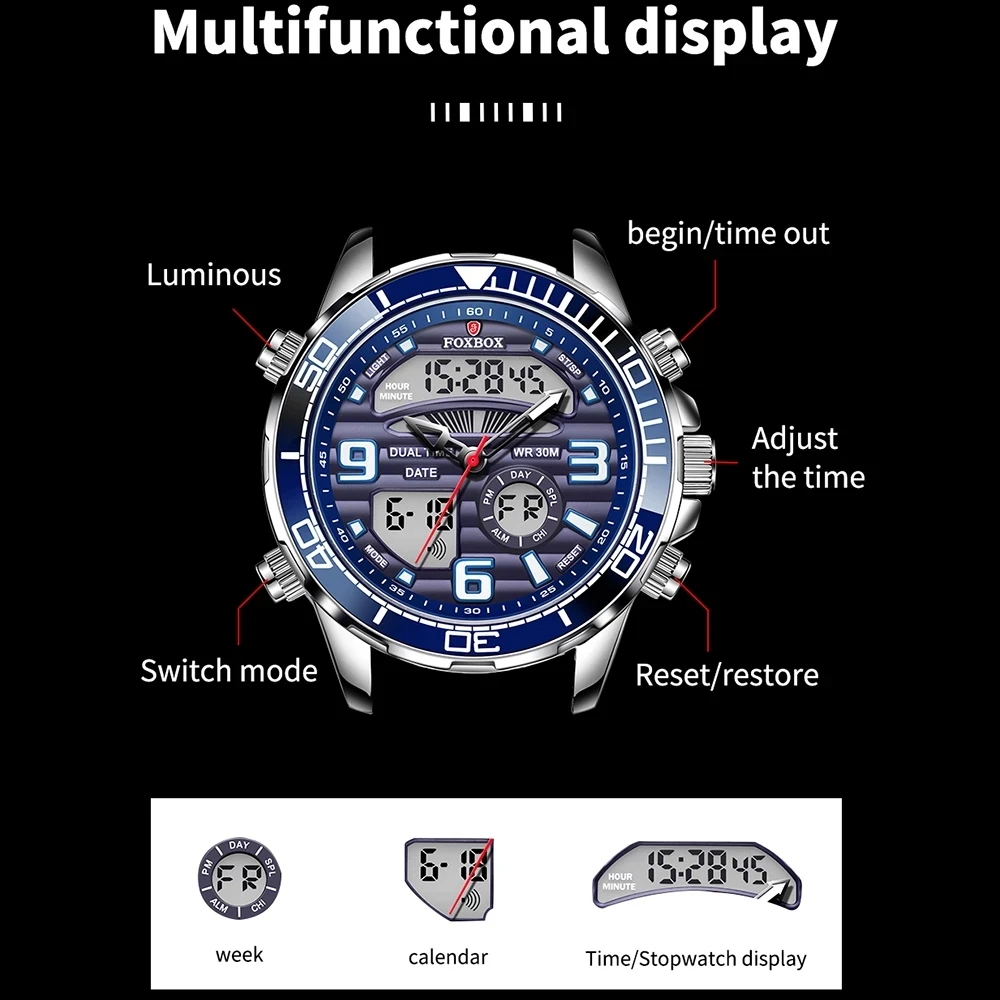 FOXBOX Top Brand Luxury Digita - Luxury Watch All Brands review and price