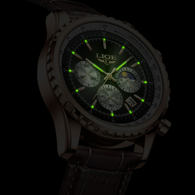 New Fashion Mens Watches LIGE  - Luxury Watch Collection Box review and price