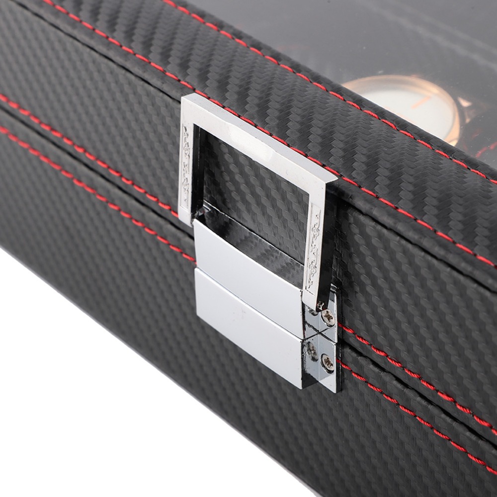 Dustproof Carbon Fiber Watch B - Luxury Watch Collection Box review and price