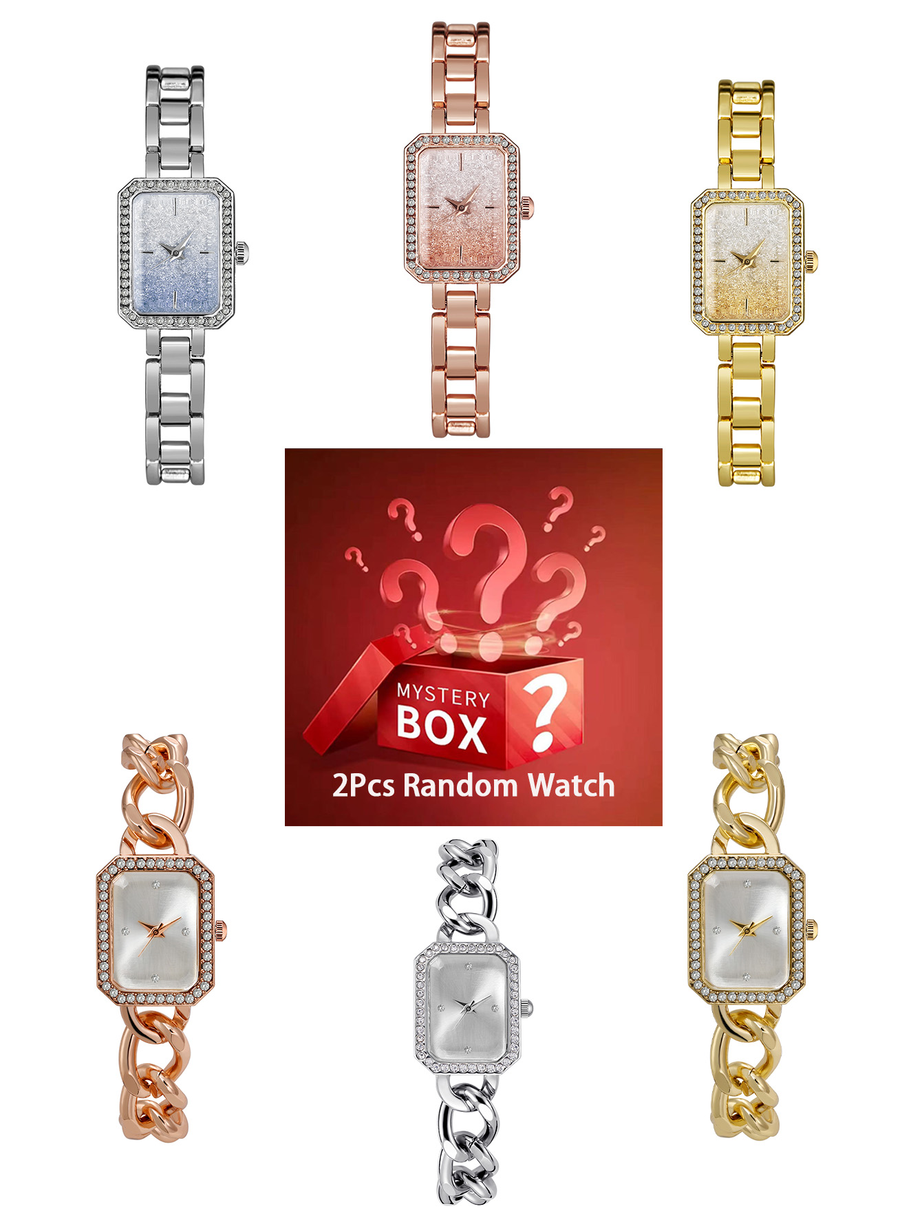 2 pieces women's watches myste - Luxury Watch Box review and price