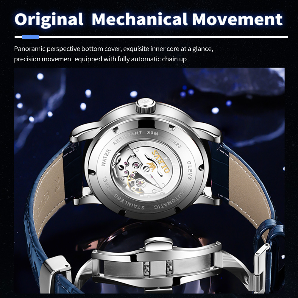 OLEVS 9923 Starry Sky Automati - Compass Watch Luxury review and price