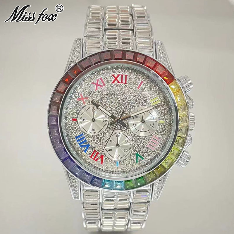 MISSFOX Luxury Iced Watch For  - Luxury Watch News review and price