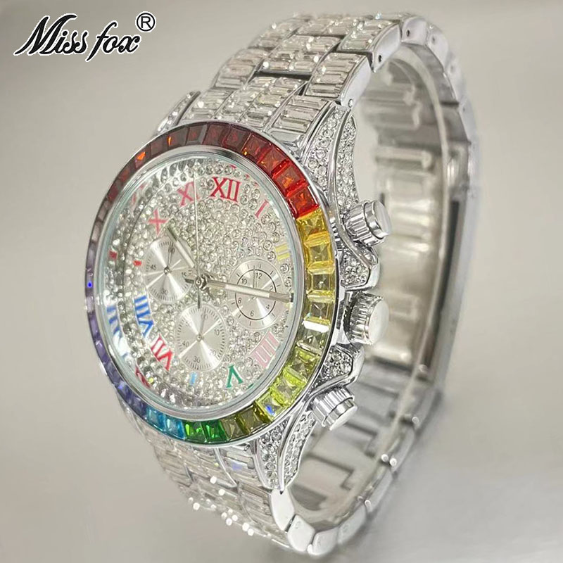 MISSFOX Luxury Iced Watch For  - Luxury Watch News review and price
