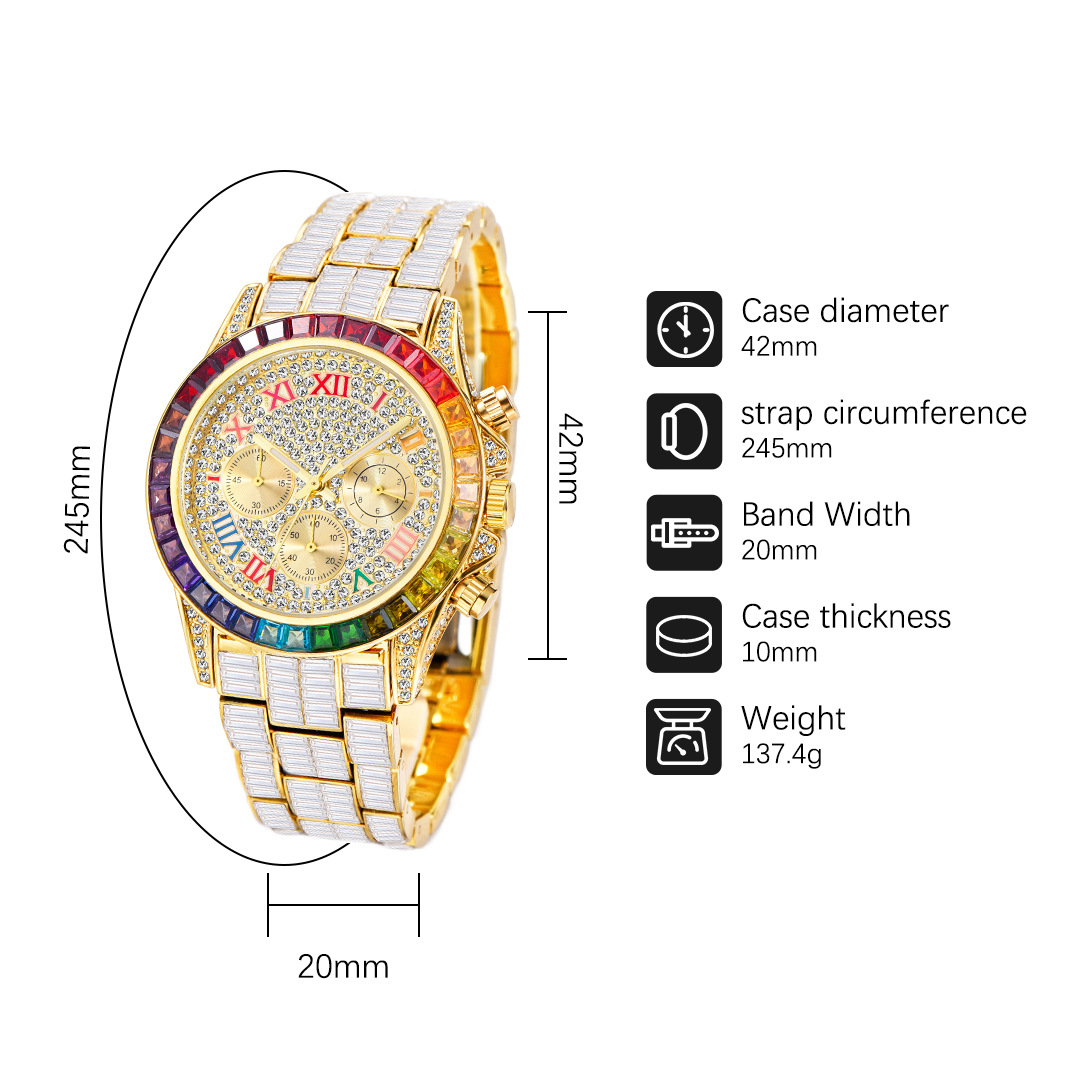 MISSFOX Luxury Iced Watch For  - Luxury Watch News review and price