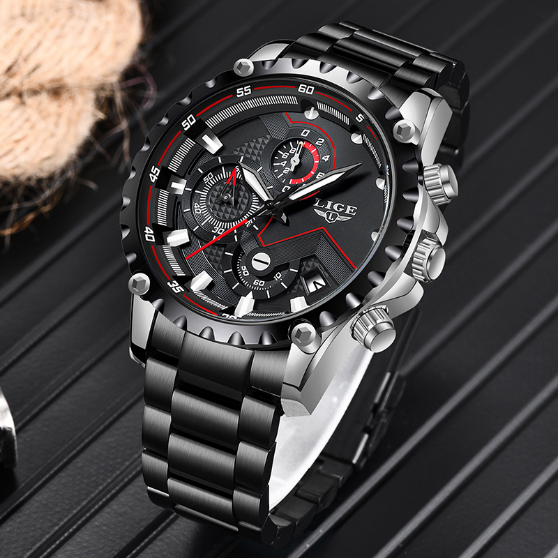 LIGE Top Brand Luxury Mens Fas - Luxury Watch All Brands review and price