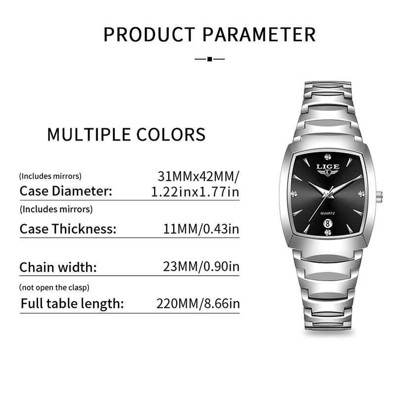 LIGE Watch women Business Luxu - Luxury Watch Box review and price