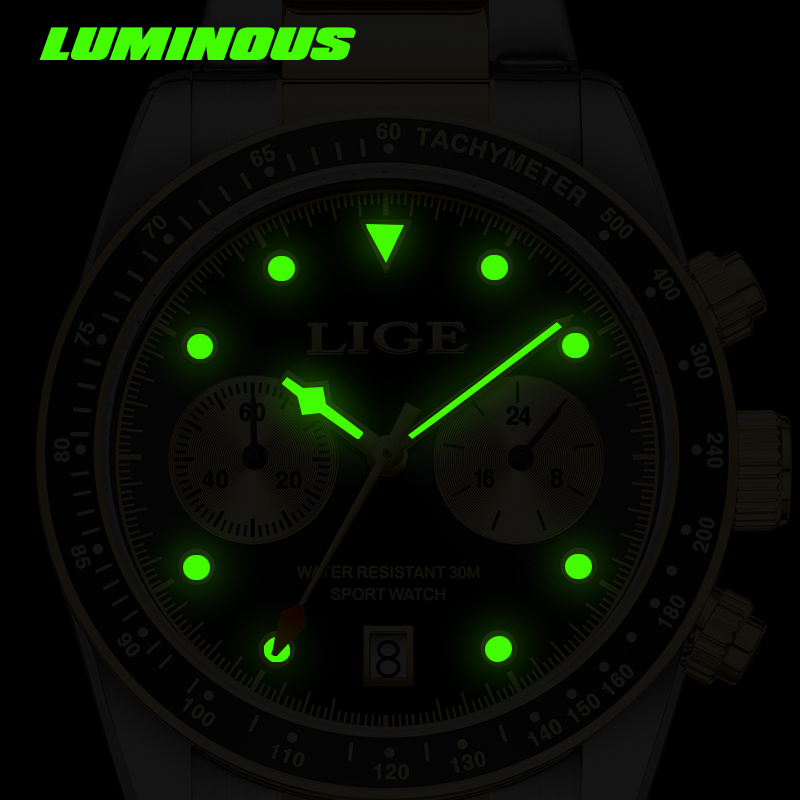 LIGE Brand Fashion Man Watch L - Luxury Watch Low Price review and price