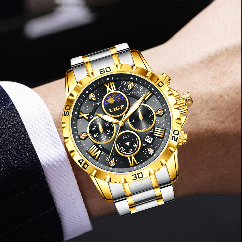LIGE Top Brand Luxury Quartz M - Luxury Watch Box review and price