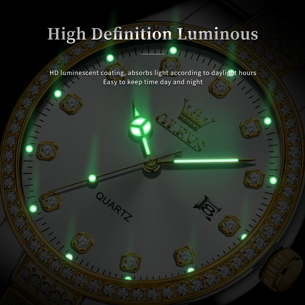 OLEVS 9905 All Diamond Luxury  - Luxury Watch All Brands review and price