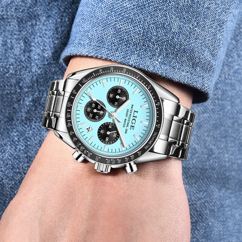 LIGE Top Brand Luxury New Men  - Luxury Watch Collection Box review and price