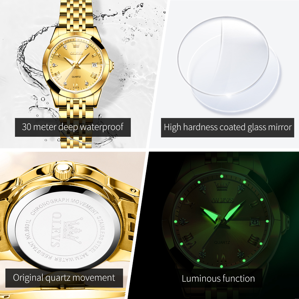 OLEVS Fashion Golden Watch for - Luxury Watch Cheap review and price