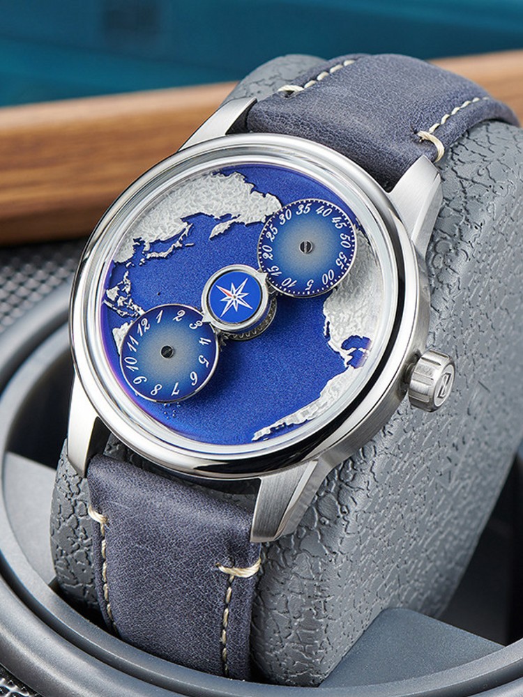 Casual Men Work Blue Planet Fu - Compass Watch Luxury review and price