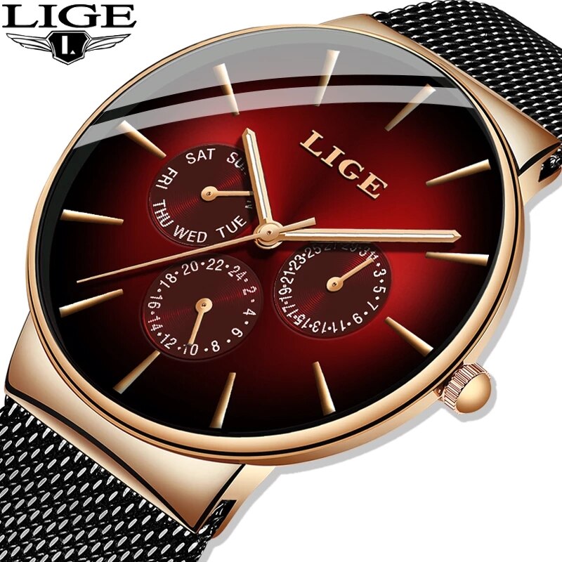 New LIGE Fashion Mens Watches  - Luxury Watch Low Price review and price