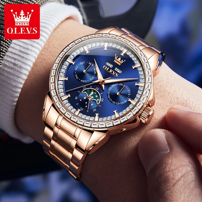 OLEVS 6695 NEW Men's Watches F - Compass Watch Luxury review and price