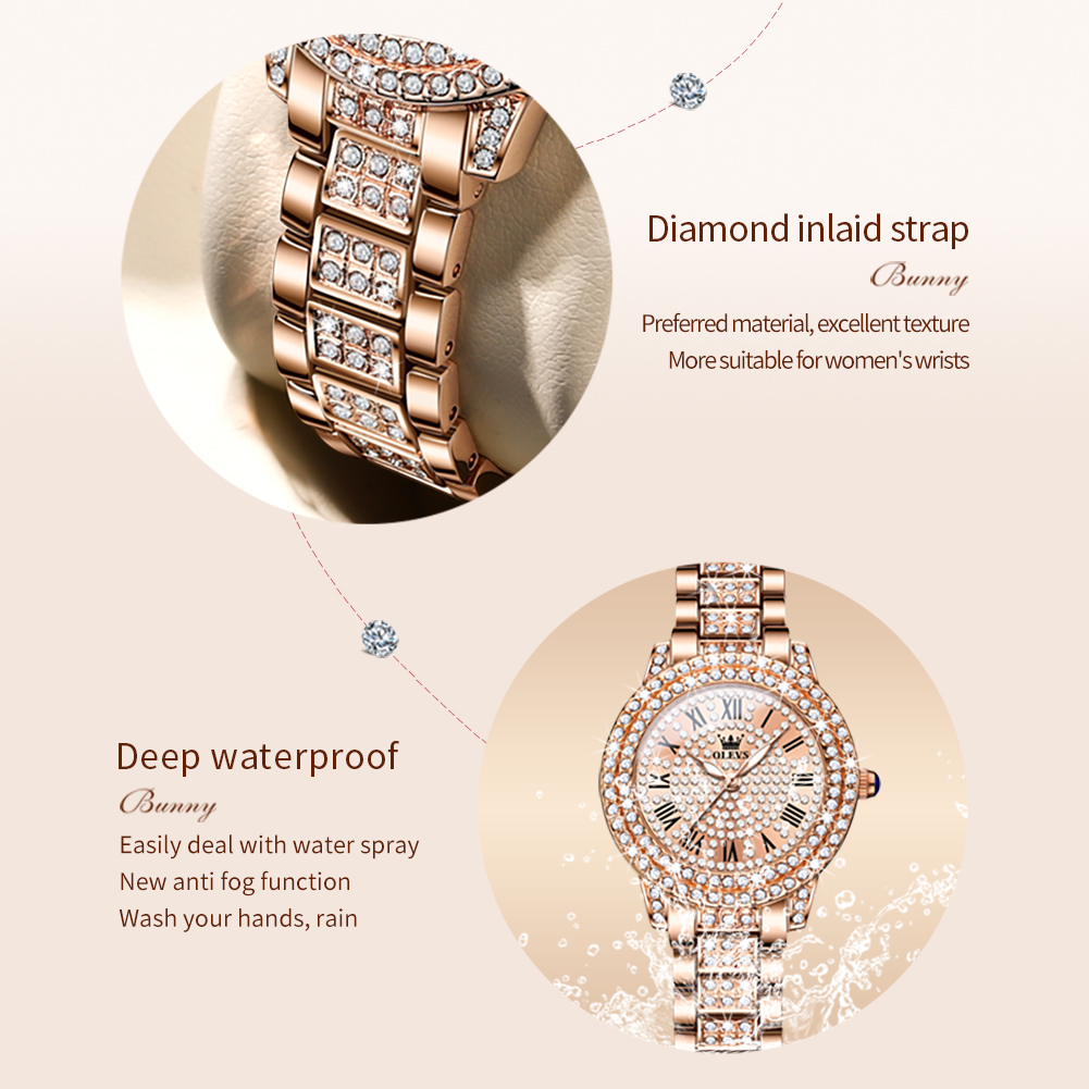 OLEVS 9943 Luxury All Diamond  - Luxury Watch Cheap review and price