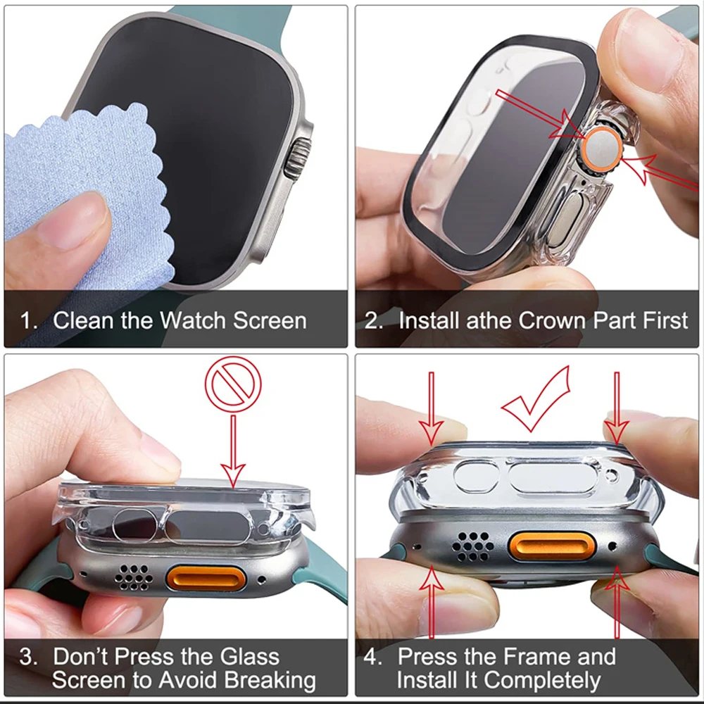 Glass+case For Apple Watch Ult - Luxury Watch Protection Film review and price
