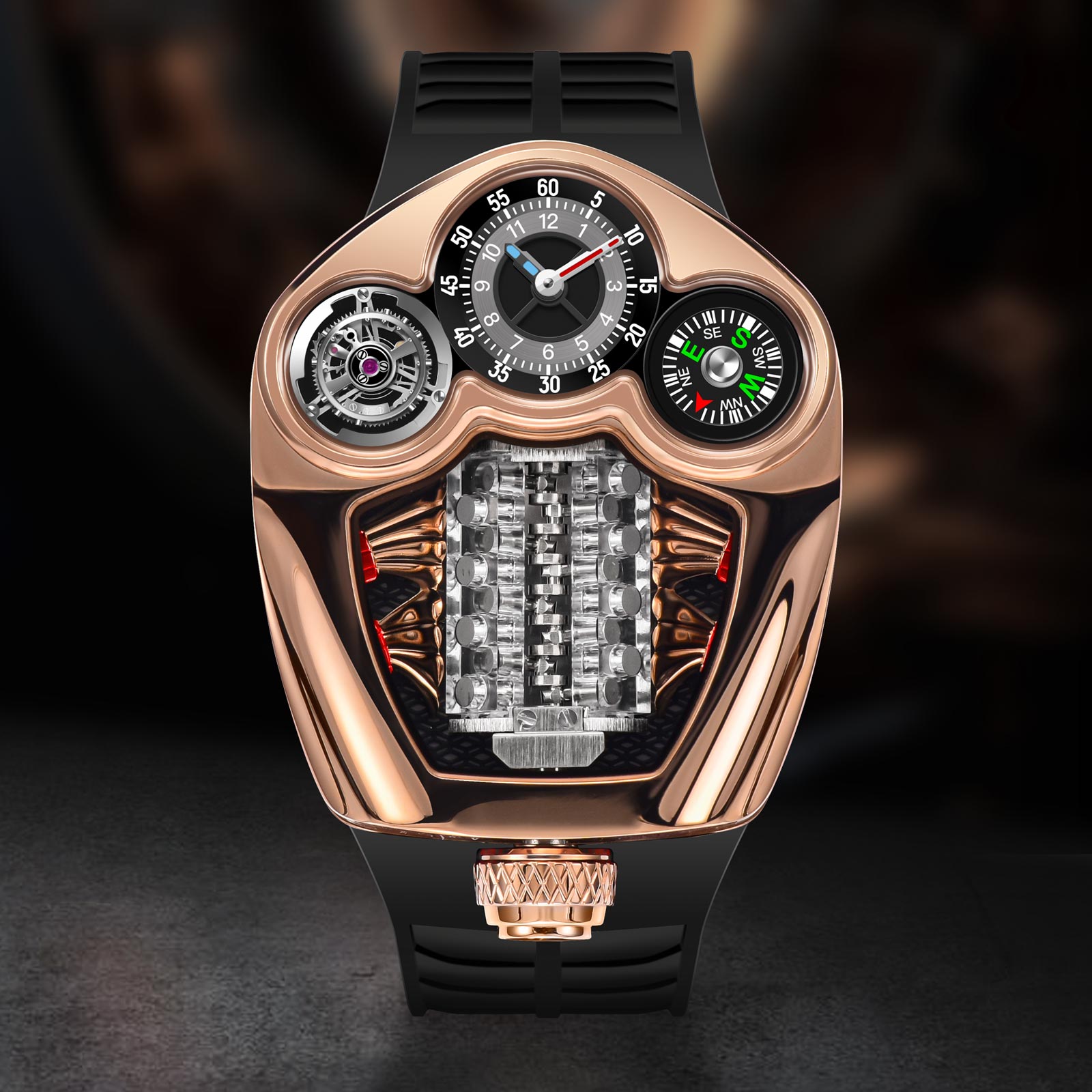 PINDU Design NEW Engine Series - Compass Watch Luxury review and price